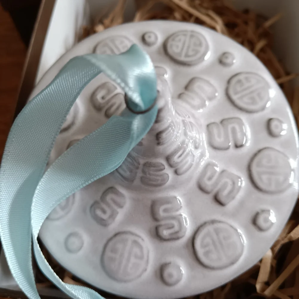 Jonathan Adler Gray Ceramic Face Ornaments